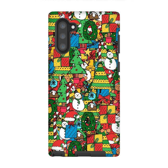 Galaxy Note 10 StrongFit Merry Christmas pattern by Steve Wade (Swade)