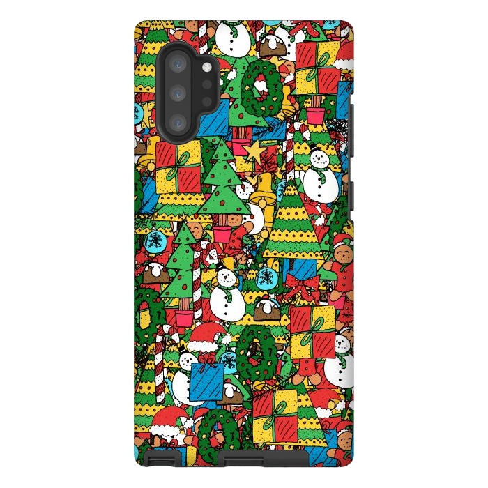 Galaxy Note 10 plus StrongFit Merry Christmas pattern by Steve Wade (Swade)