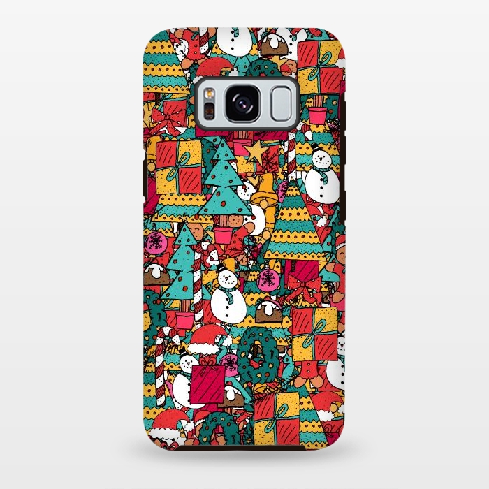 Galaxy S8 plus StrongFit Festive Christmas Pattern by Steve Wade (Swade)