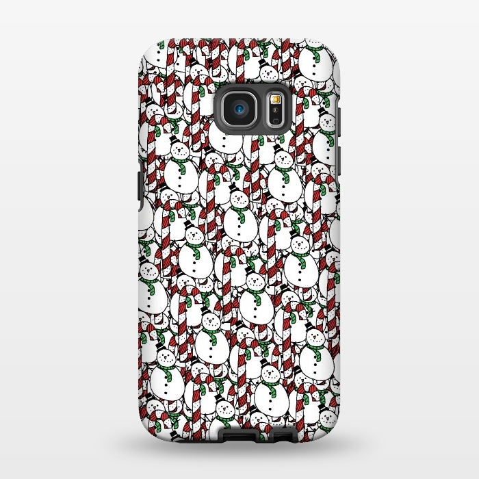Galaxy S7 EDGE StrongFit Snowman pattern by Steve Wade (Swade)