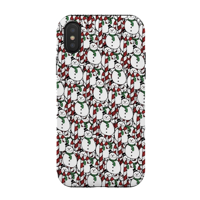 iPhone Xs / X StrongFit Snowman pattern by Steve Wade (Swade)
