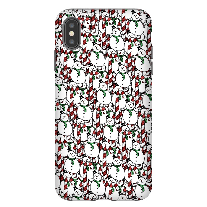 iPhone Xs Max StrongFit Snowman pattern by Steve Wade (Swade)