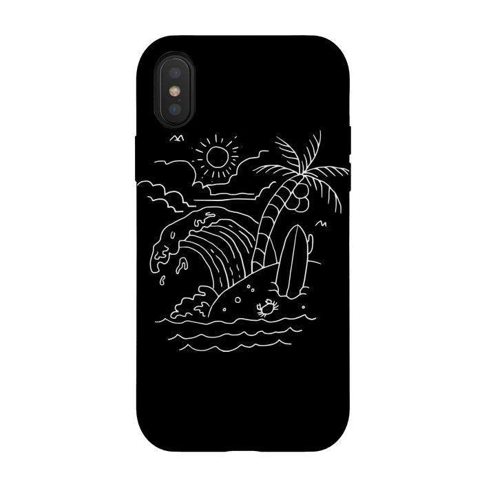 iPhone Xs / X StrongFit The Waves are Calling ( for dark) by Afif Quilimo
