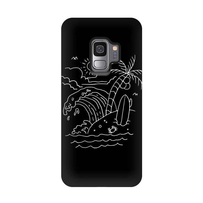 Galaxy S9 StrongFit The Waves are Calling ( for dark) by Afif Quilimo