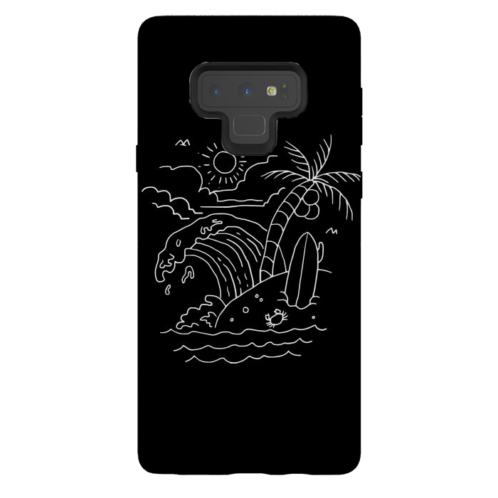 Galaxy Note 9 StrongFit The Waves are Calling ( for dark) by Afif Quilimo
