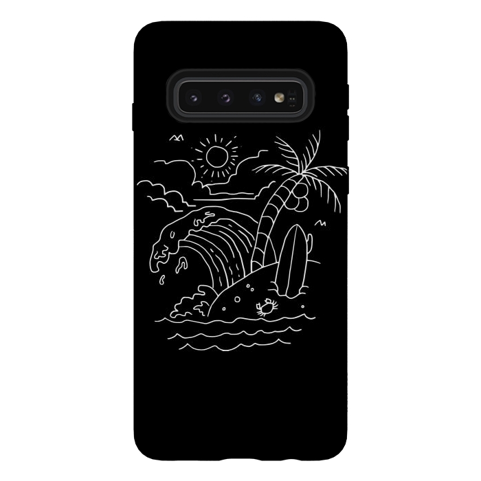 Galaxy S10 StrongFit The Waves are Calling ( for dark) by Afif Quilimo