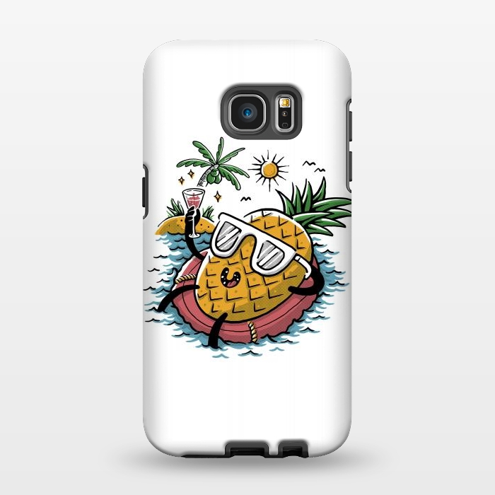 Galaxy S7 EDGE StrongFit Pineapple Relaxing by Afif Quilimo