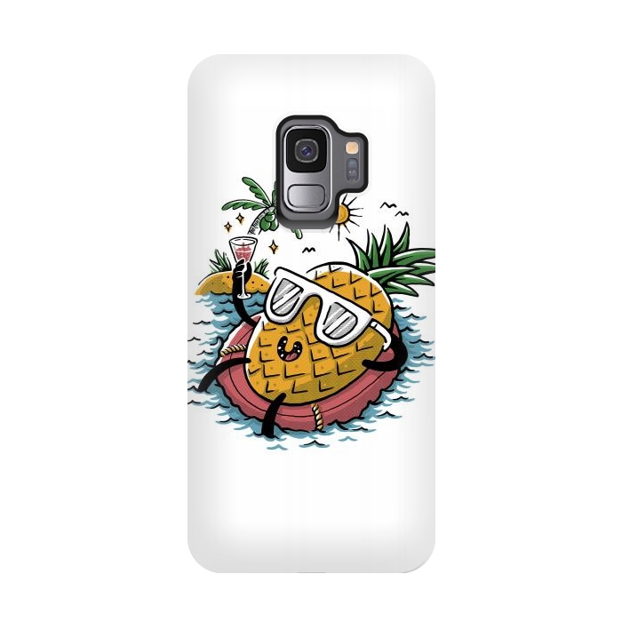 Galaxy S9 StrongFit Pineapple Relaxing by Afif Quilimo