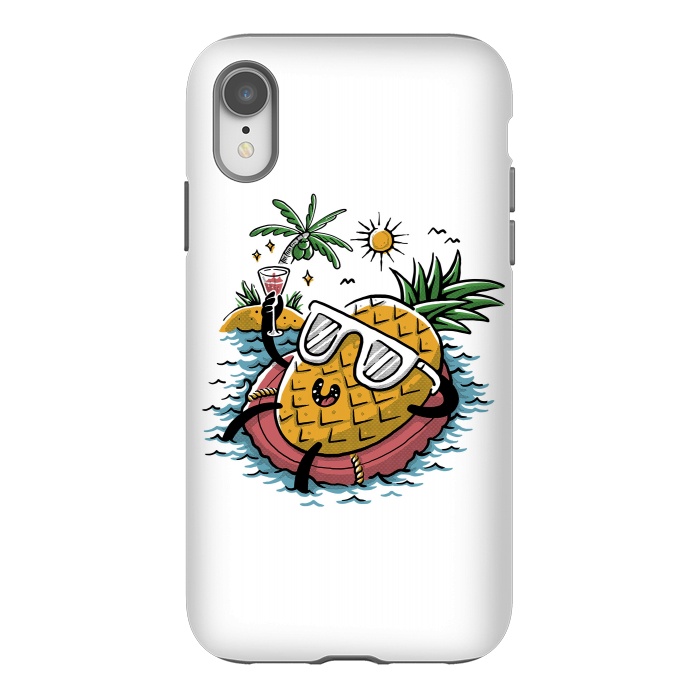 iPhone Xr StrongFit Pineapple Relaxing by Afif Quilimo