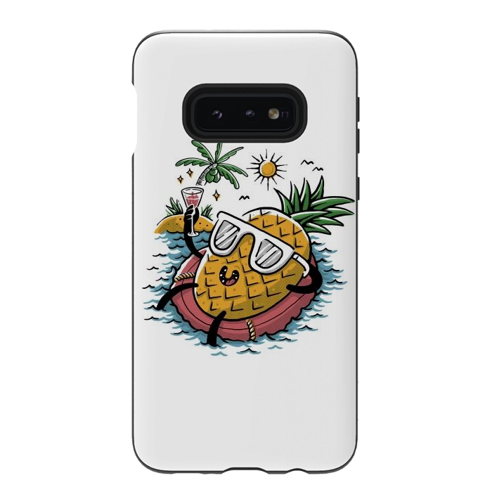 Galaxy S10e StrongFit Pineapple Relaxing by Afif Quilimo