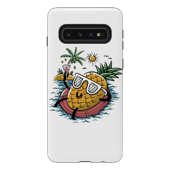 Galaxy S10 StrongFit Pineapple Relaxing by Afif Quilimo