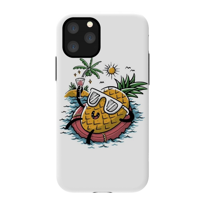iPhone 11 Pro StrongFit Pineapple Relaxing by Afif Quilimo