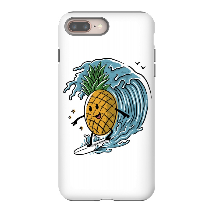 iPhone 7 plus StrongFit Pineapple Surfing by Afif Quilimo