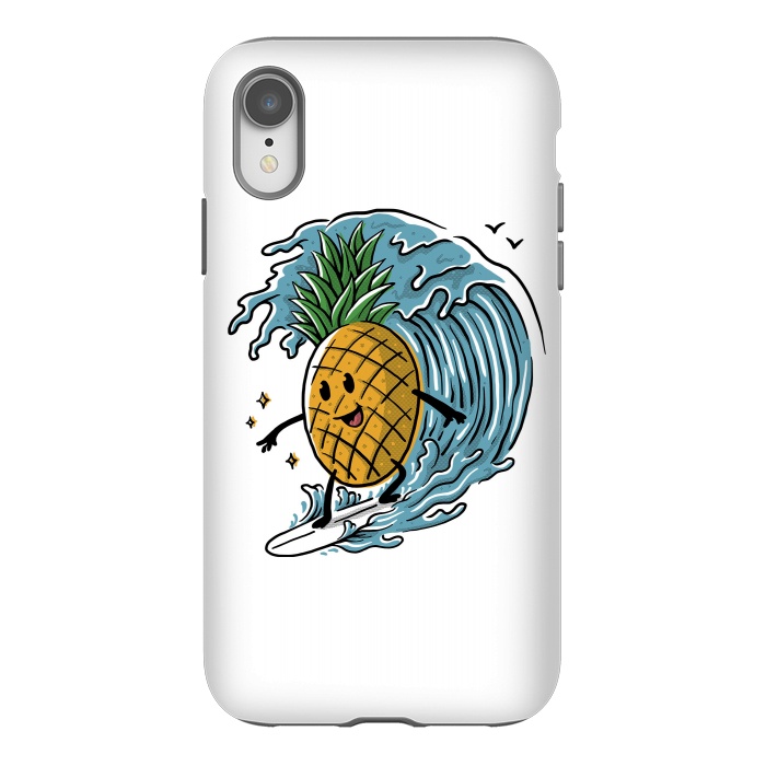iPhone Xr StrongFit Pineapple Surfing by Afif Quilimo