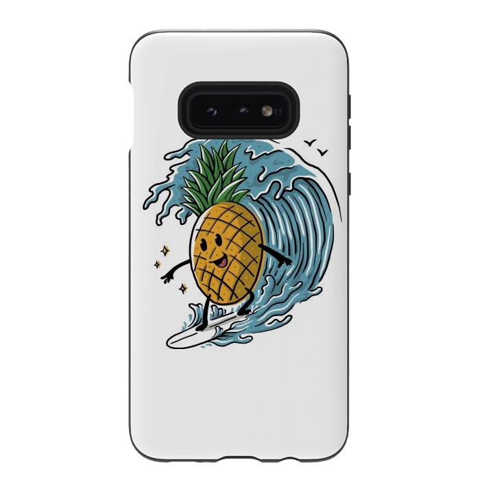 Galaxy S10e StrongFit Pineapple Surfing by Afif Quilimo