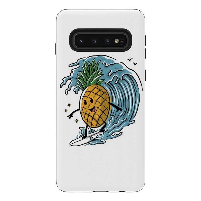 Galaxy S10 StrongFit Pineapple Surfing by Afif Quilimo