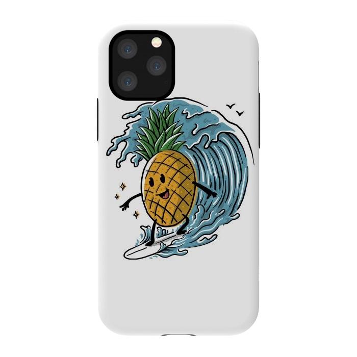 iPhone 11 Pro StrongFit Pineapple Surfing by Afif Quilimo