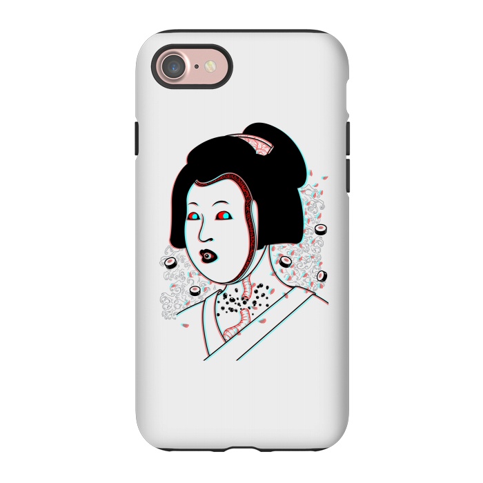 iPhone 7 StrongFit Psychedelic Geisha by Pigboom