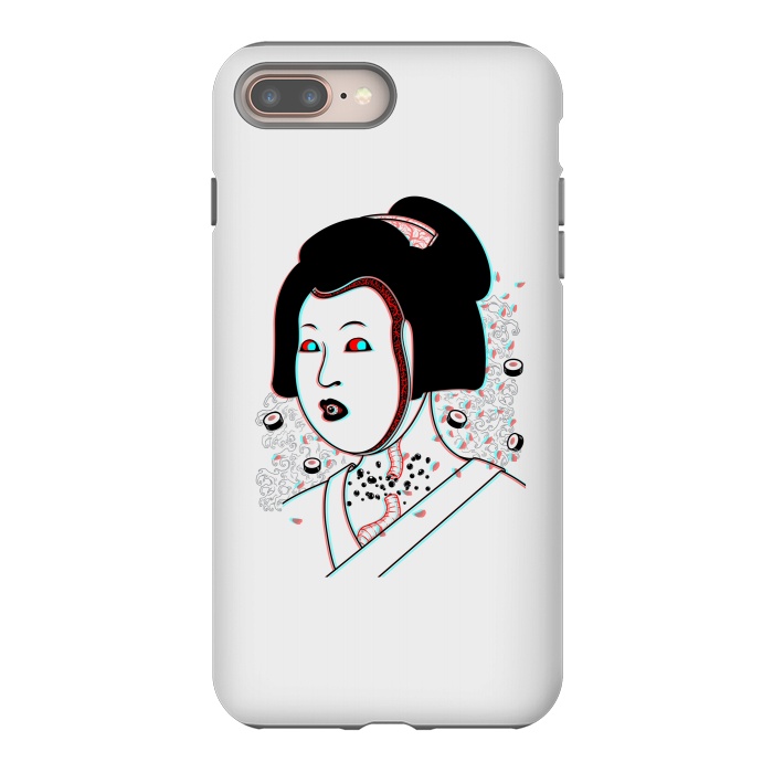 iPhone 7 plus StrongFit Psychedelic Geisha by Pigboom