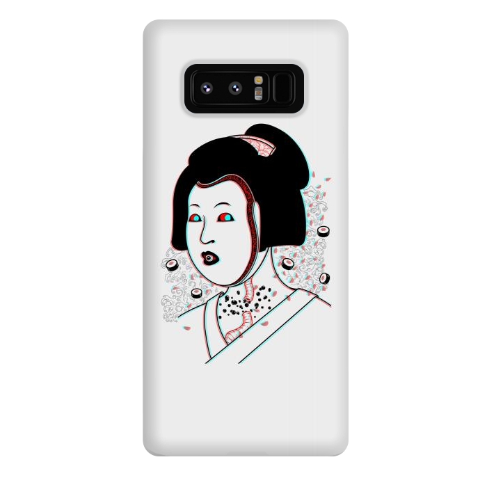 Galaxy Note 8 StrongFit Psychedelic Geisha by Pigboom