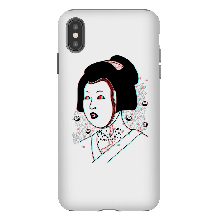 iPhone Xs Max StrongFit Psychedelic Geisha by Pigboom