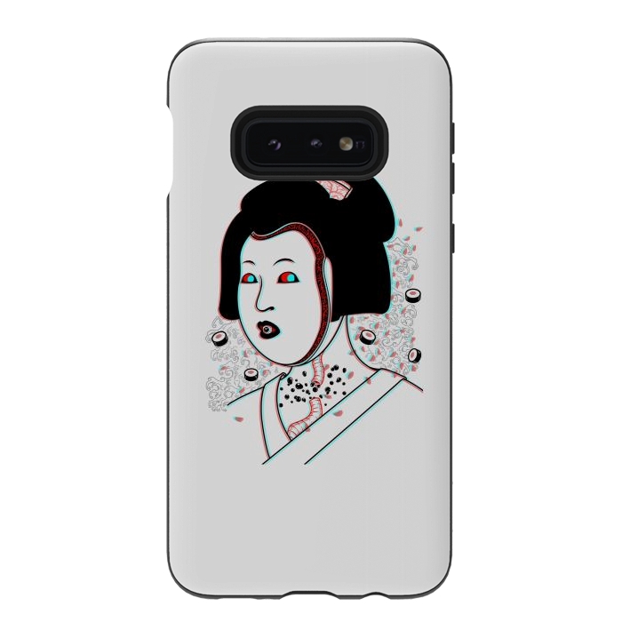 Galaxy S10e StrongFit Psychedelic Geisha by Pigboom