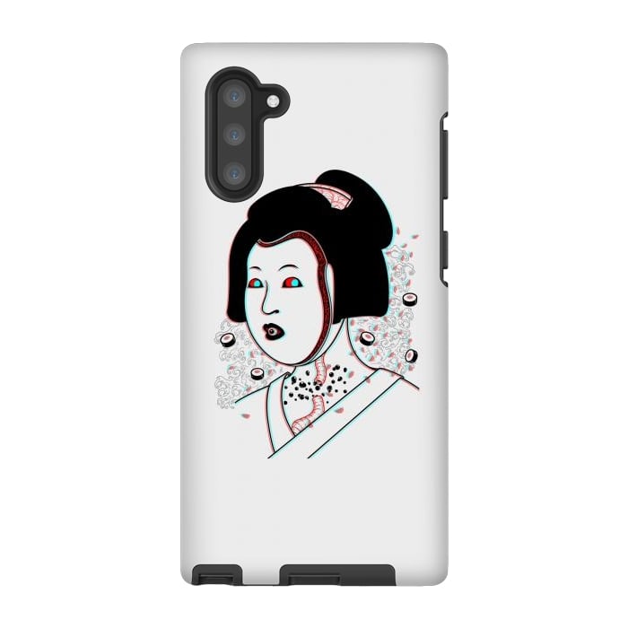 Galaxy Note 10 StrongFit Psychedelic Geisha by Pigboom