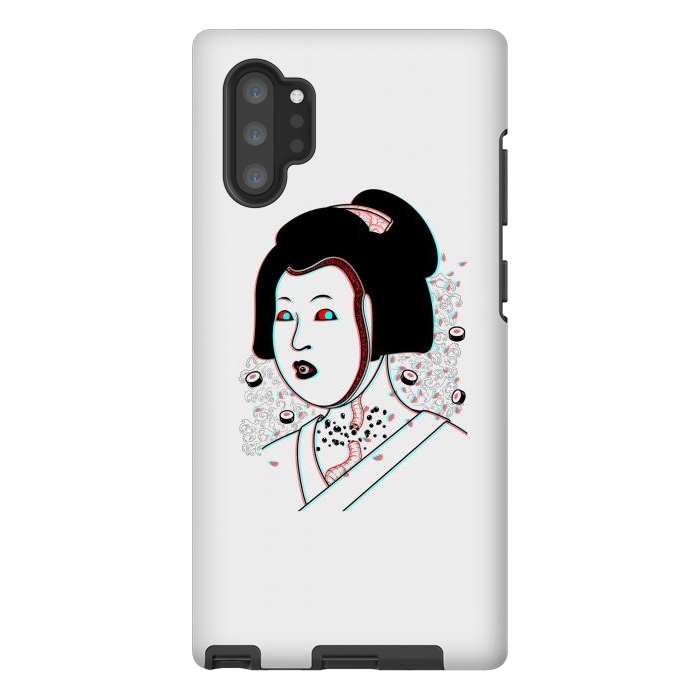Galaxy Note 10 plus StrongFit Psychedelic Geisha by Pigboom