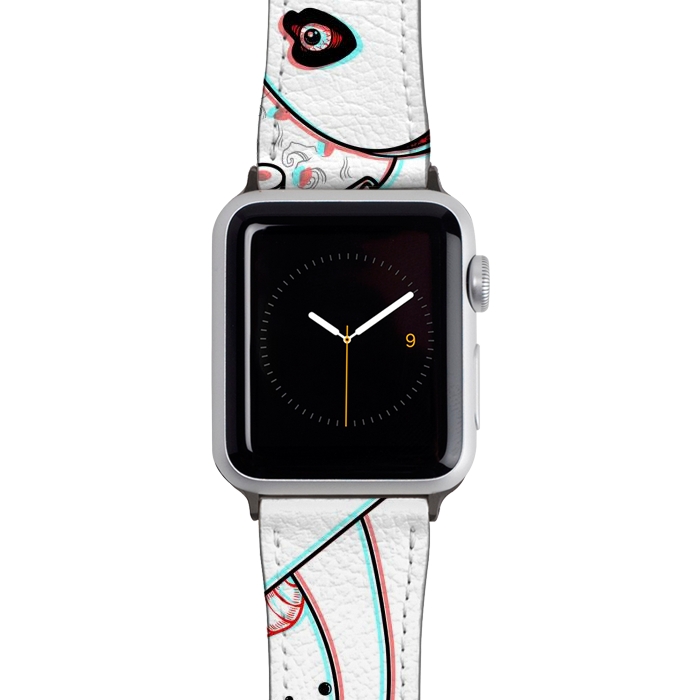Watch 38mm / 40mm Strap PU leather Psychedelic Geisha by Pigboom