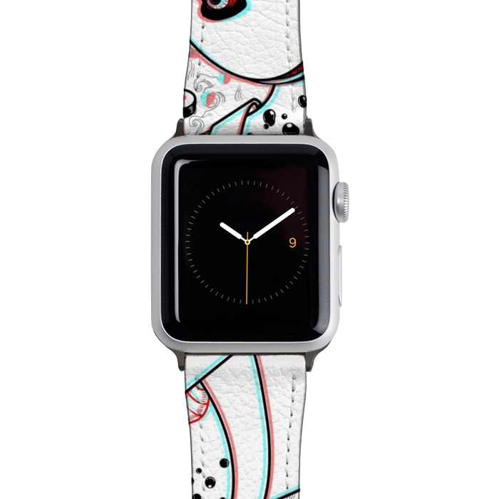 Watch 42mm / 44mm Strap PU leather Psychedelic Geisha by Pigboom