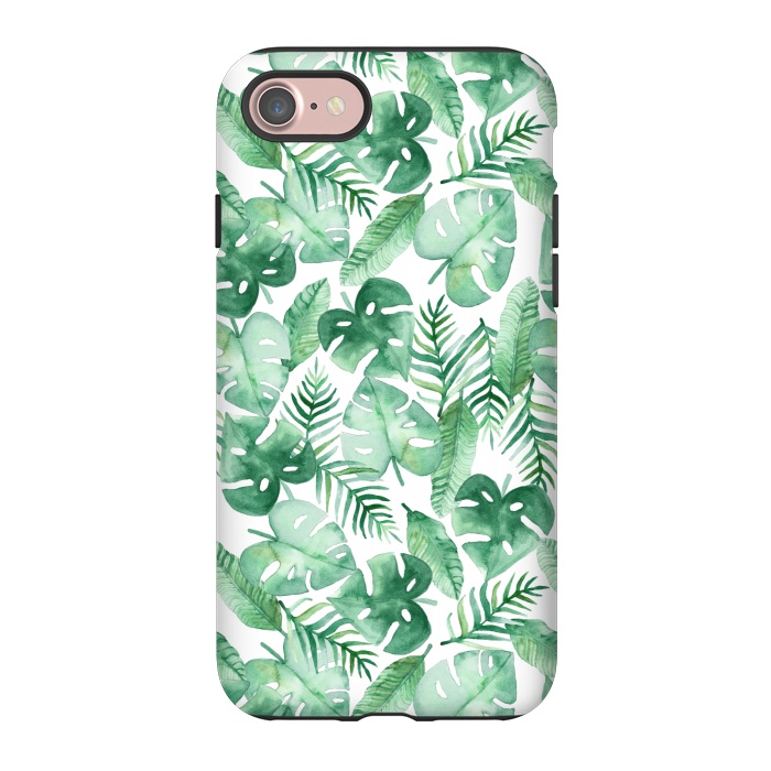 iPhone 7 StrongFit Tropical Jungle on White by Tangerine-Tane