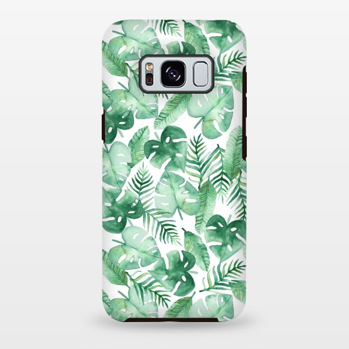 Galaxy S8 plus StrongFit Tropical Jungle on White by Tangerine-Tane