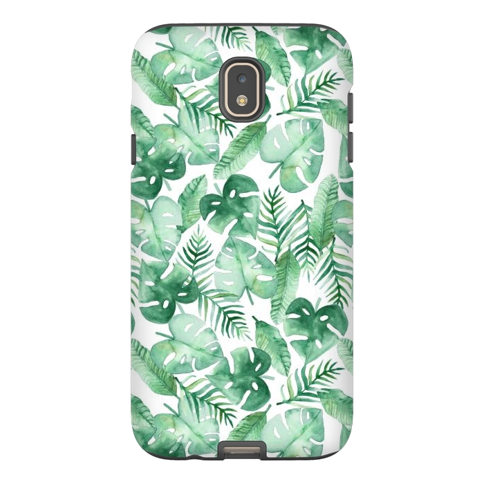 Galaxy J7 StrongFit Tropical Jungle on White by Tangerine-Tane