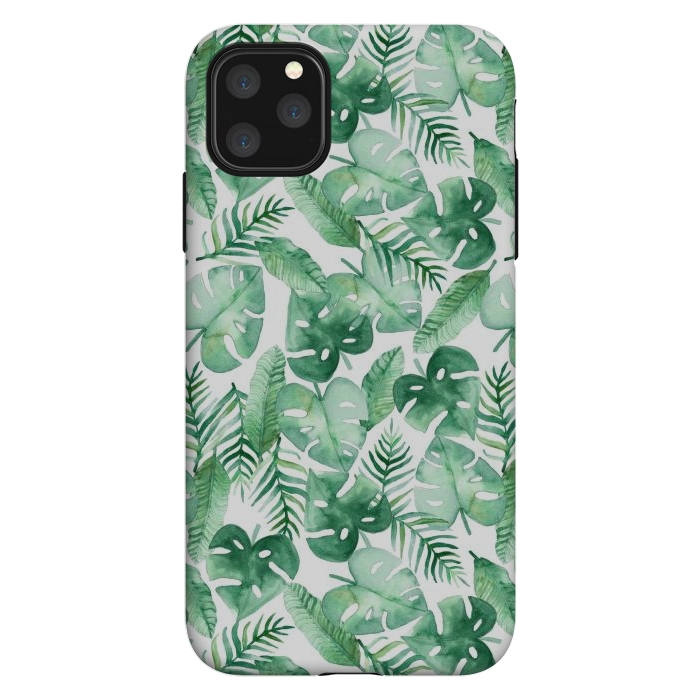 iPhone 11 Pro Max StrongFit Tropical Jungle on White by Tangerine-Tane