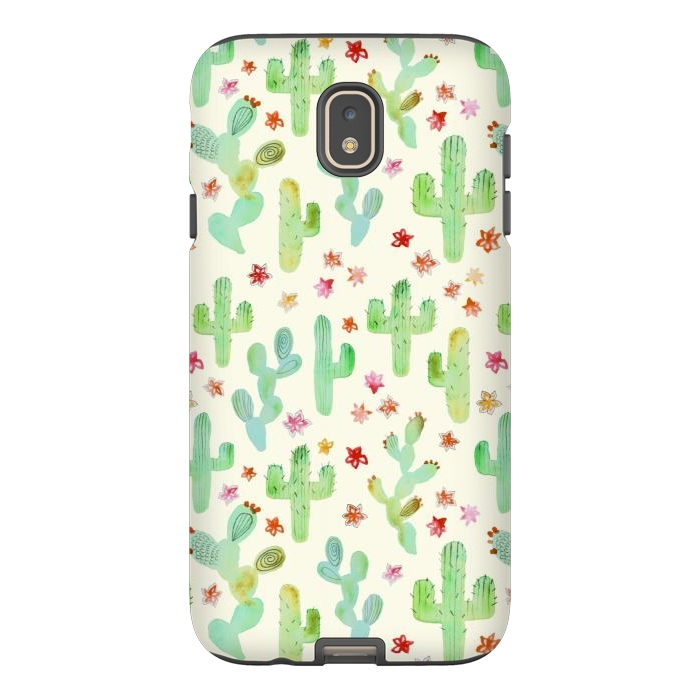 Galaxy J7 StrongFit Watercolor Cacti by Tangerine-Tane