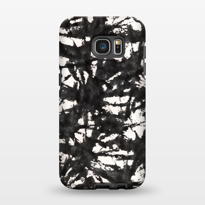 Galaxy S7 EDGE StrongFit Black Watercolor Stamp by Hanny Agustine