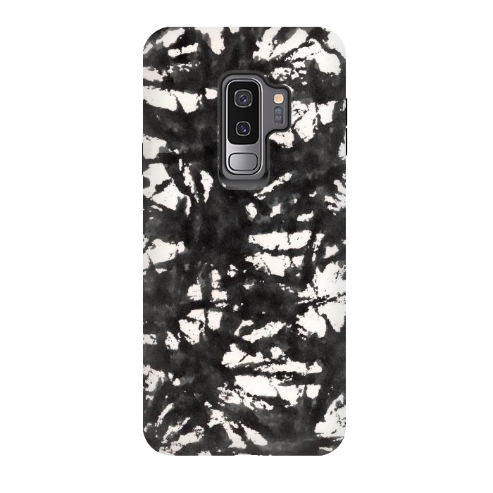 Galaxy S9 plus StrongFit Black Watercolor Stamp by Hanny Agustine