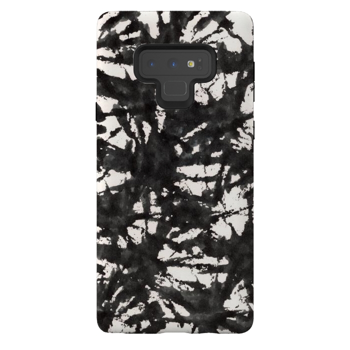 Galaxy Note 9 StrongFit Black Watercolor Stamp by Hanny Agustine