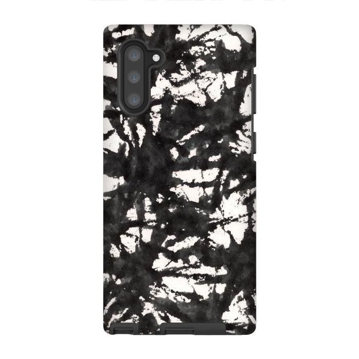 Galaxy Note 10 StrongFit Black Watercolor Stamp by Hanny Agustine