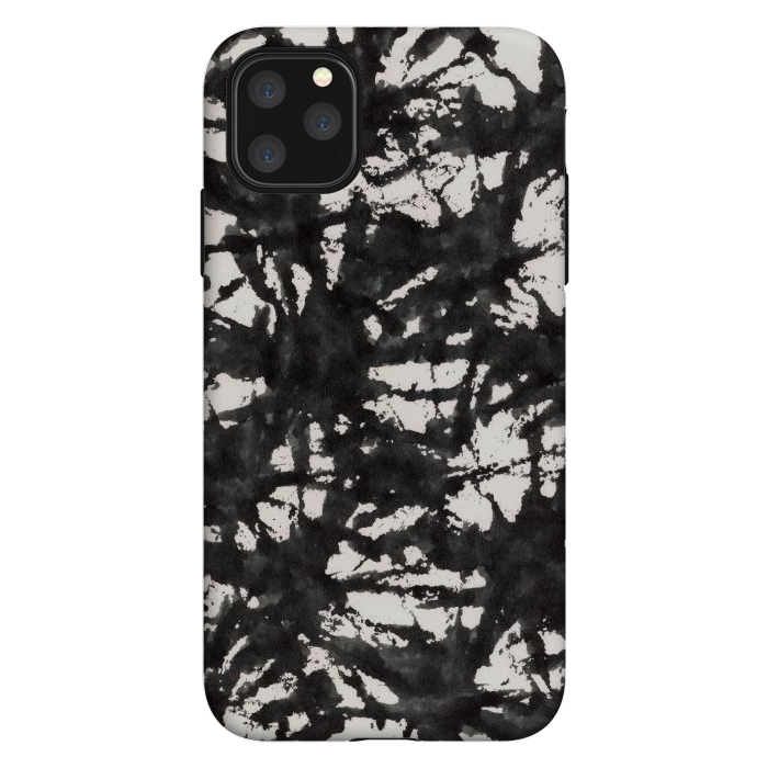 iPhone 11 Pro Max StrongFit Black Watercolor Stamp by Hanny Agustine