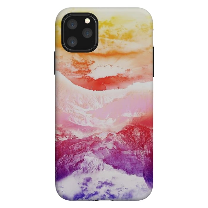 iPhone 11 Pro Max StrongFit Rainbow gradient mountain landscape by Oana 