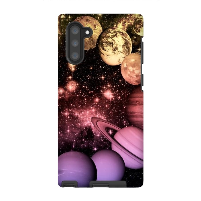 Galaxy Note 10 StrongFit Pastel gradient Solar System space art by Oana 