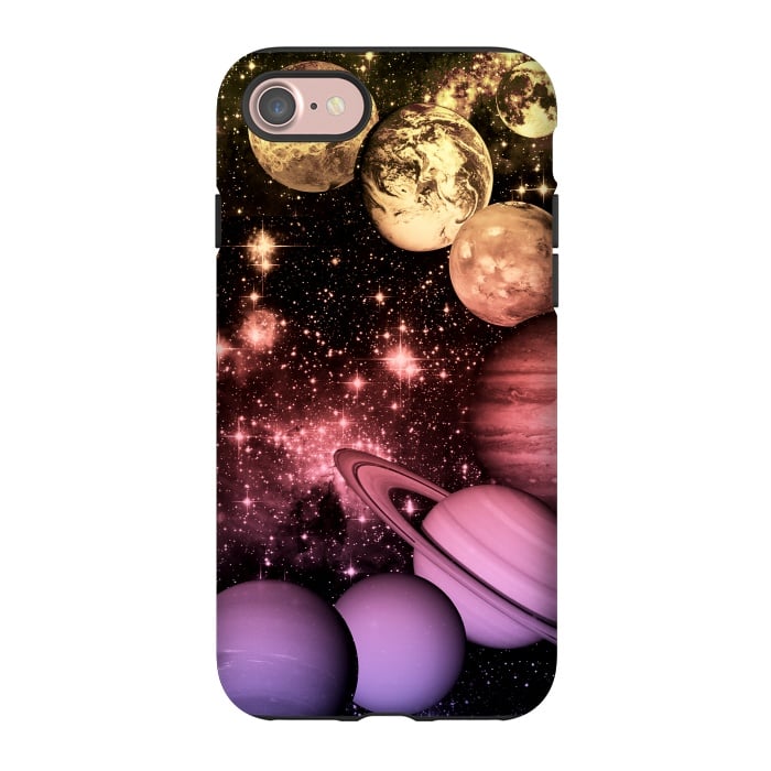 iPhone 7 StrongFit Pastel gradient Solar System space art by Oana 
