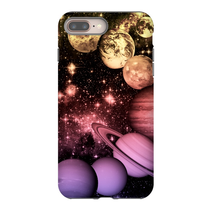 iPhone 7 plus StrongFit Pastel gradient Solar System space art by Oana 