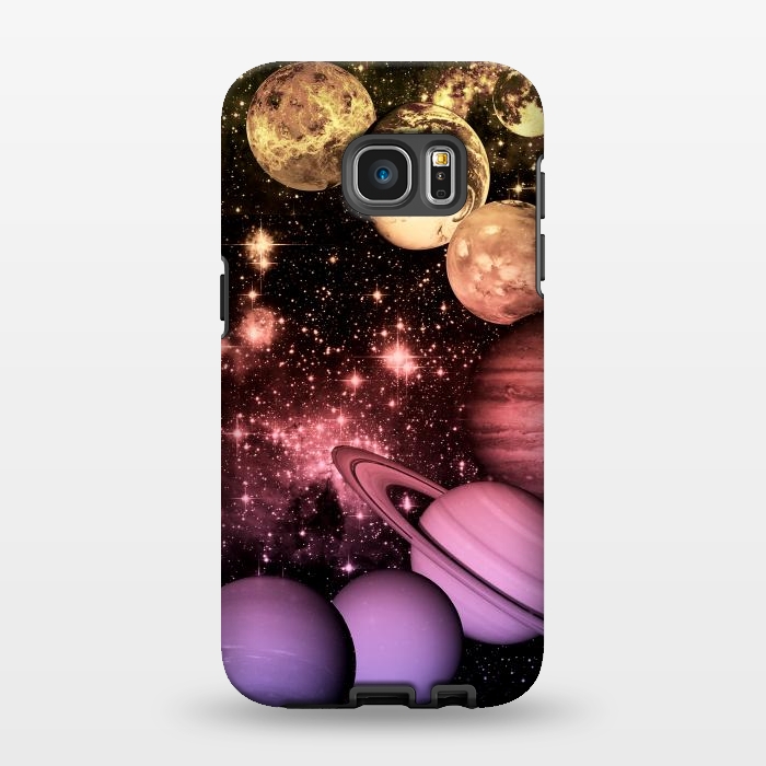 Galaxy S7 EDGE StrongFit Pastel gradient Solar System space art by Oana 