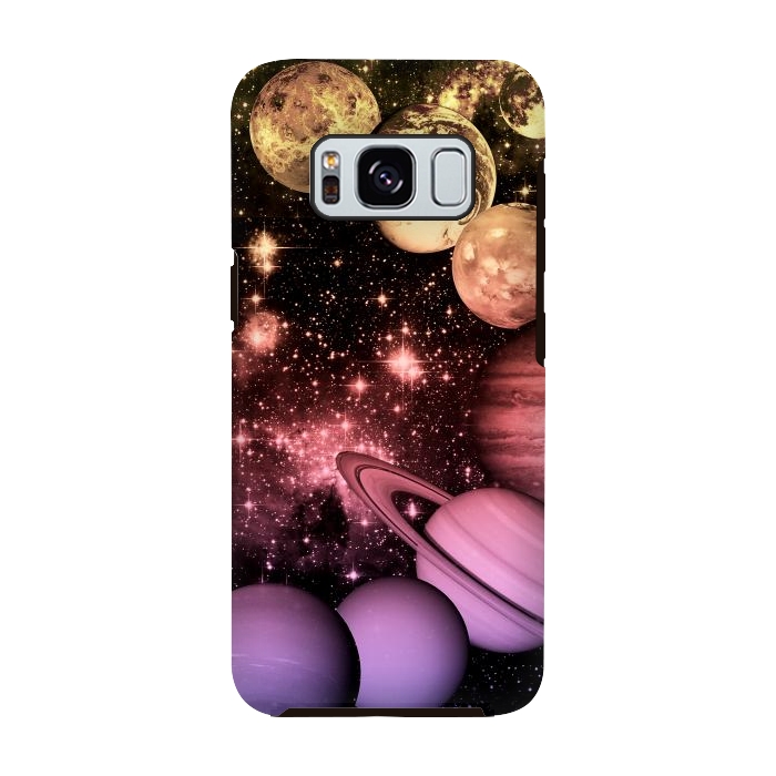 Galaxy S8 StrongFit Pastel gradient Solar System space art by Oana 