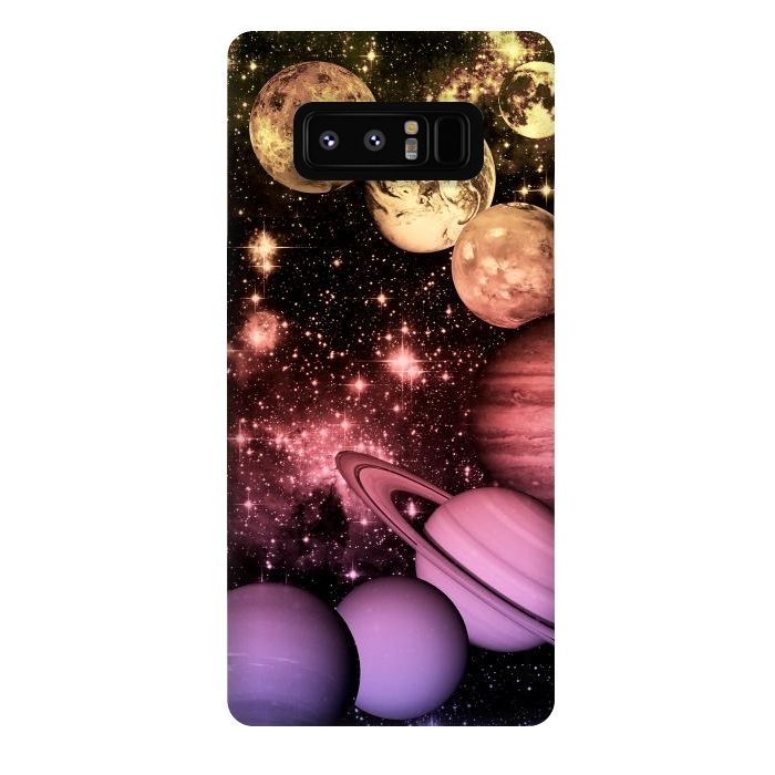 Galaxy Note 8 StrongFit Pastel gradient Solar System space art by Oana 