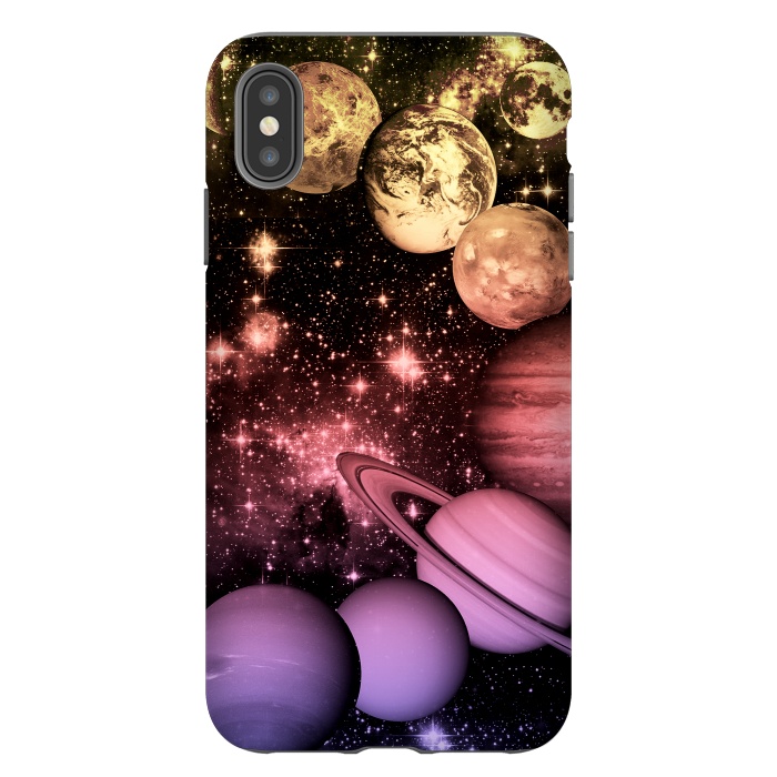 iPhone Xs Max StrongFit Pastel gradient Solar System space art by Oana 