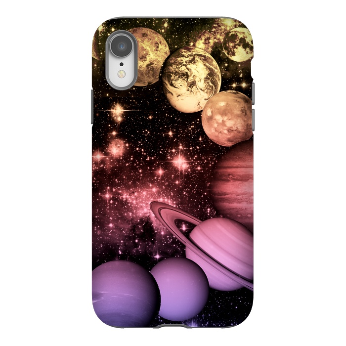iPhone Xr StrongFit Pastel gradient Solar System space art by Oana 
