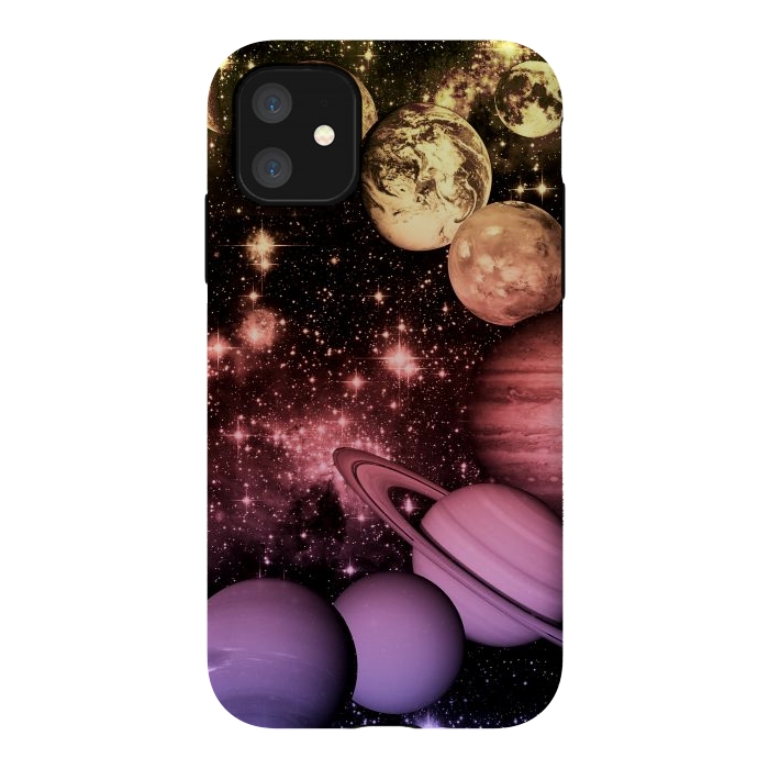 iPhone 11 StrongFit Pastel gradient Solar System space art by Oana 